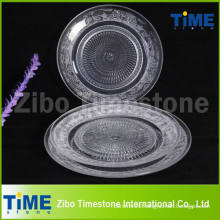 Clear Round Glass Charger Plate for Pizza Dessert